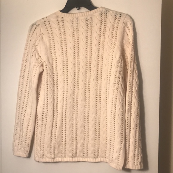 Jones New York Cream Cable Sweater - Picture 2 of 3